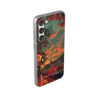 Mid-Century Nostalgia Streetscape Samsung S23 - Flexi Phone Case