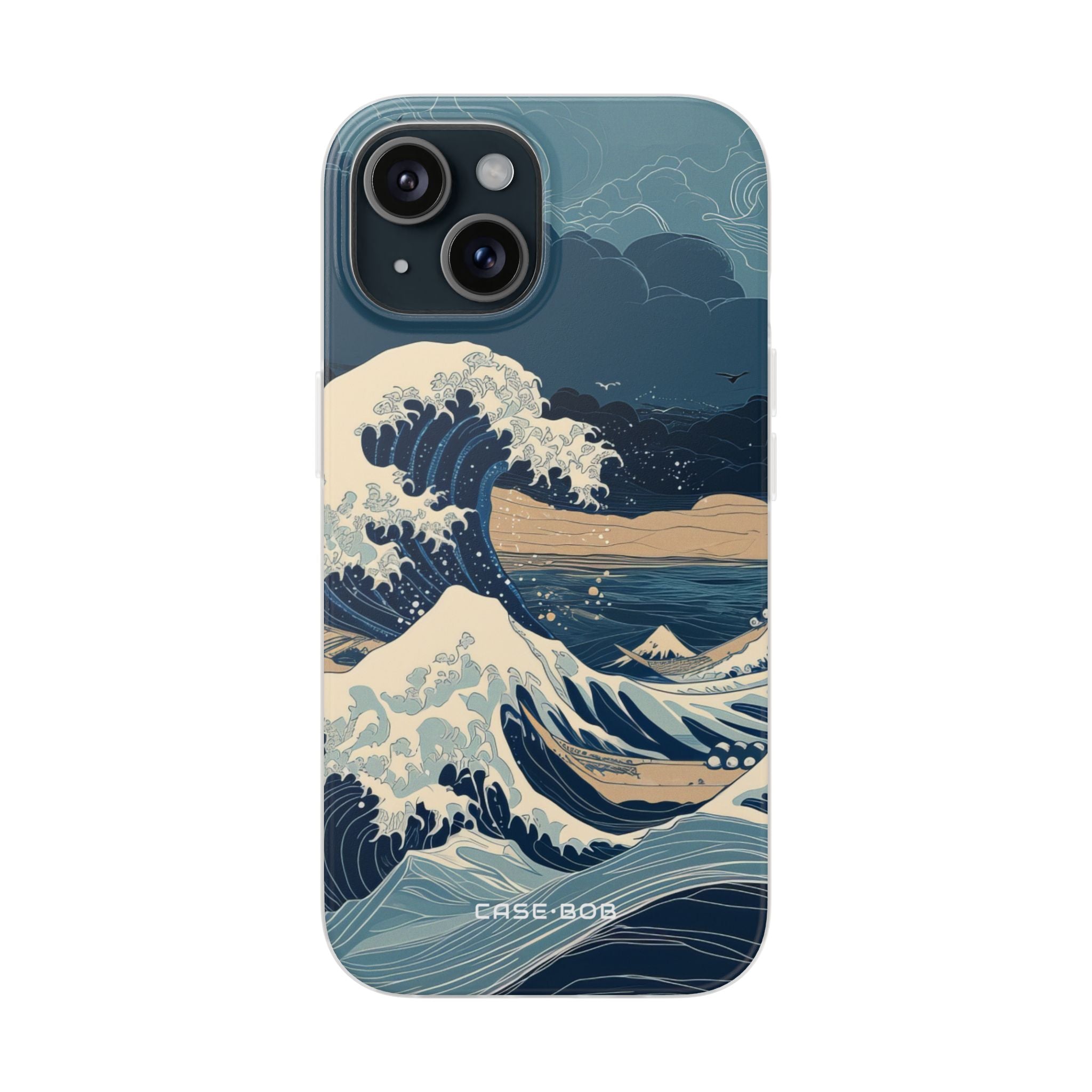 Cresting Blue Wave iPhone 15 Case - Soft