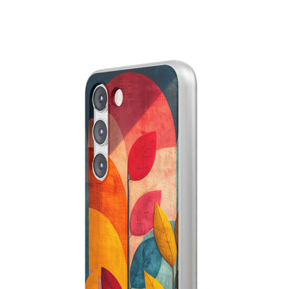 Abstract Orange Blue Design - Flexi Samsung S23 Phone Case