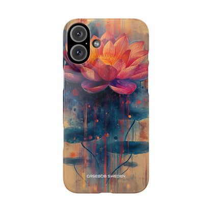 Lotus Blossom Art - Slim iPhone 16 Phone Case