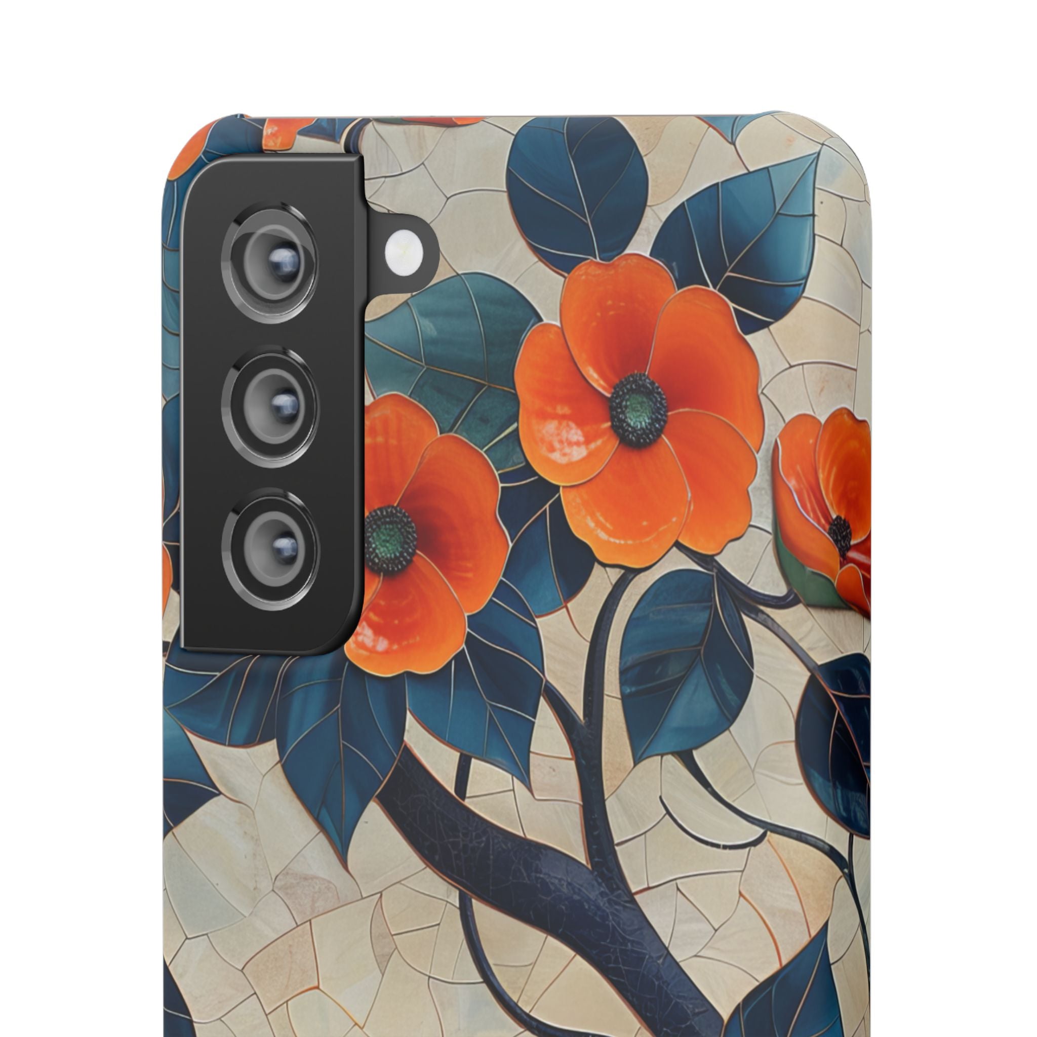 Orange Blossoms Mosaic Harmony Samsung S21 - Slim Phone Case