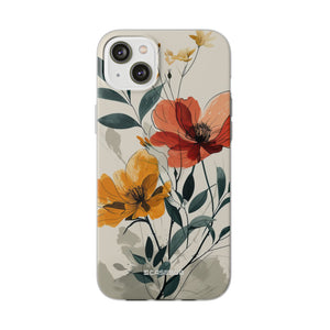 Serene Floral Harmony | Flexible Phone Case for iPhone