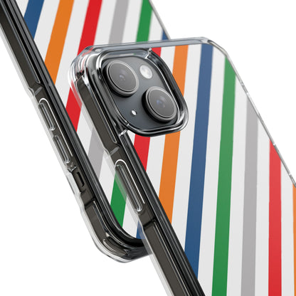 Vibrant Geometric Stripes iPhone Case - Impact