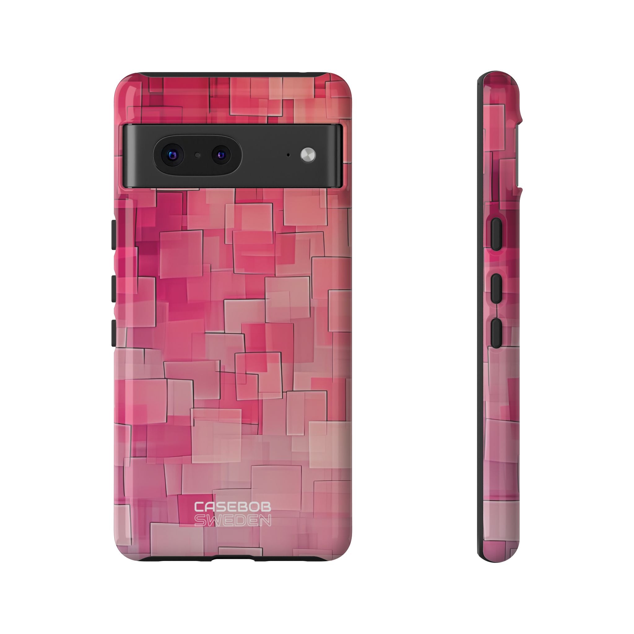 Layered Pink Geometry Google Pixel 7 - Tough