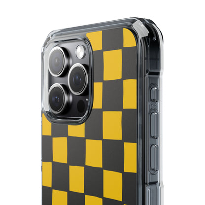 Yellow Squares Dance iPhone Case - Impact