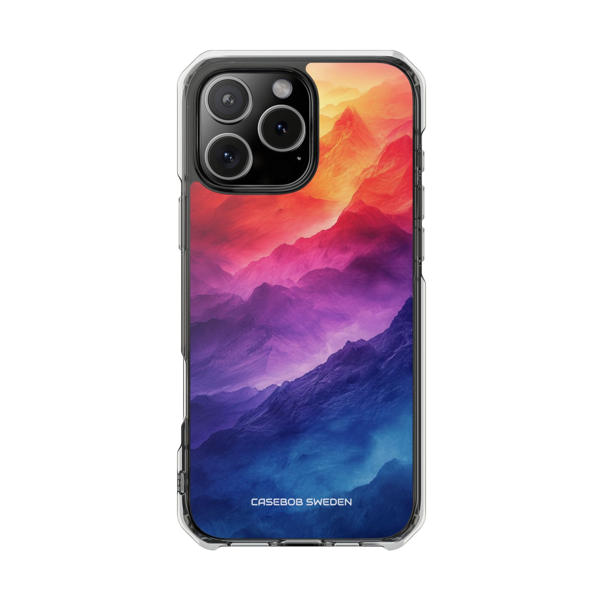 Purple Orange Mountains - Clear Impact iPhone 16 Phone Case