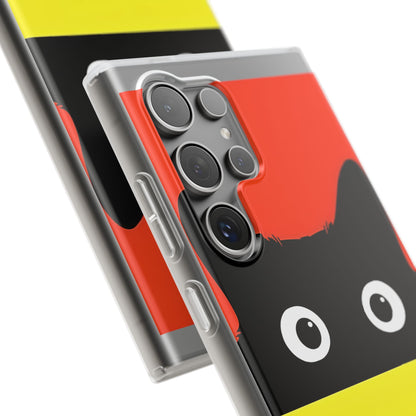 Peekaboo Cat Crimson Samsung S24 Ultra Case - Soft