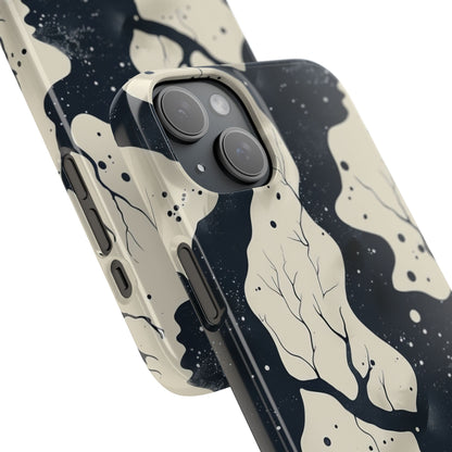 Organic Fluid Silhouettes with Cosmic Depth iPhone 15 - Slim Phone Case