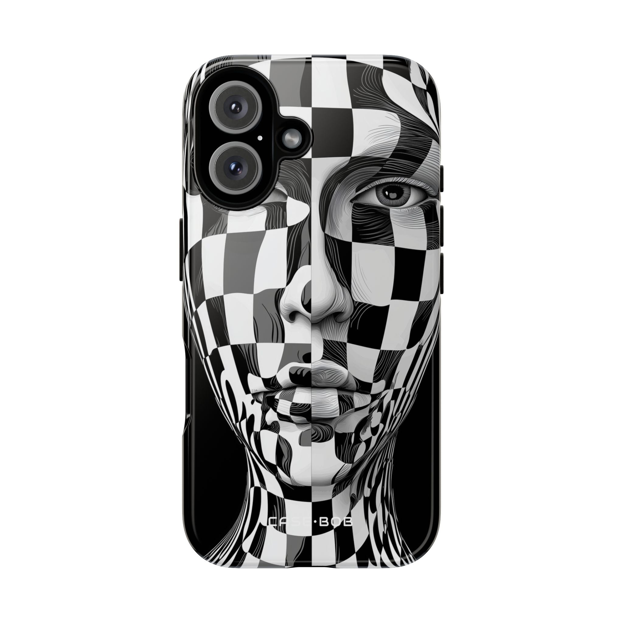 Checkered Face iPhone 16 Pro Case - Tough