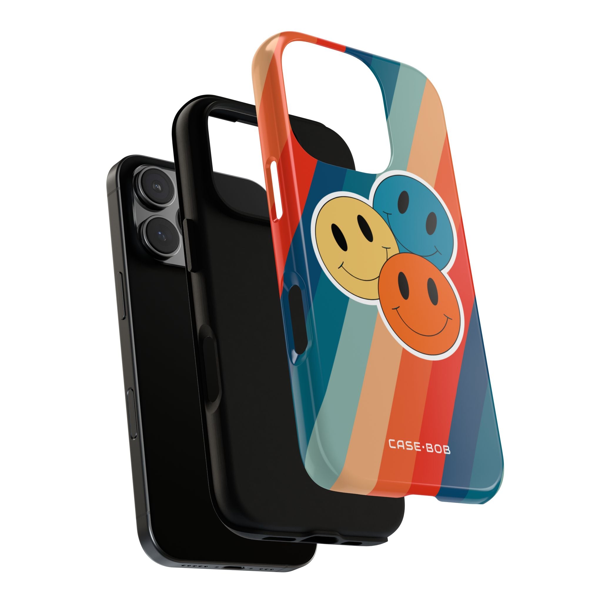 Smiley Trio Waves iPhone 16 Pro Case - Tough