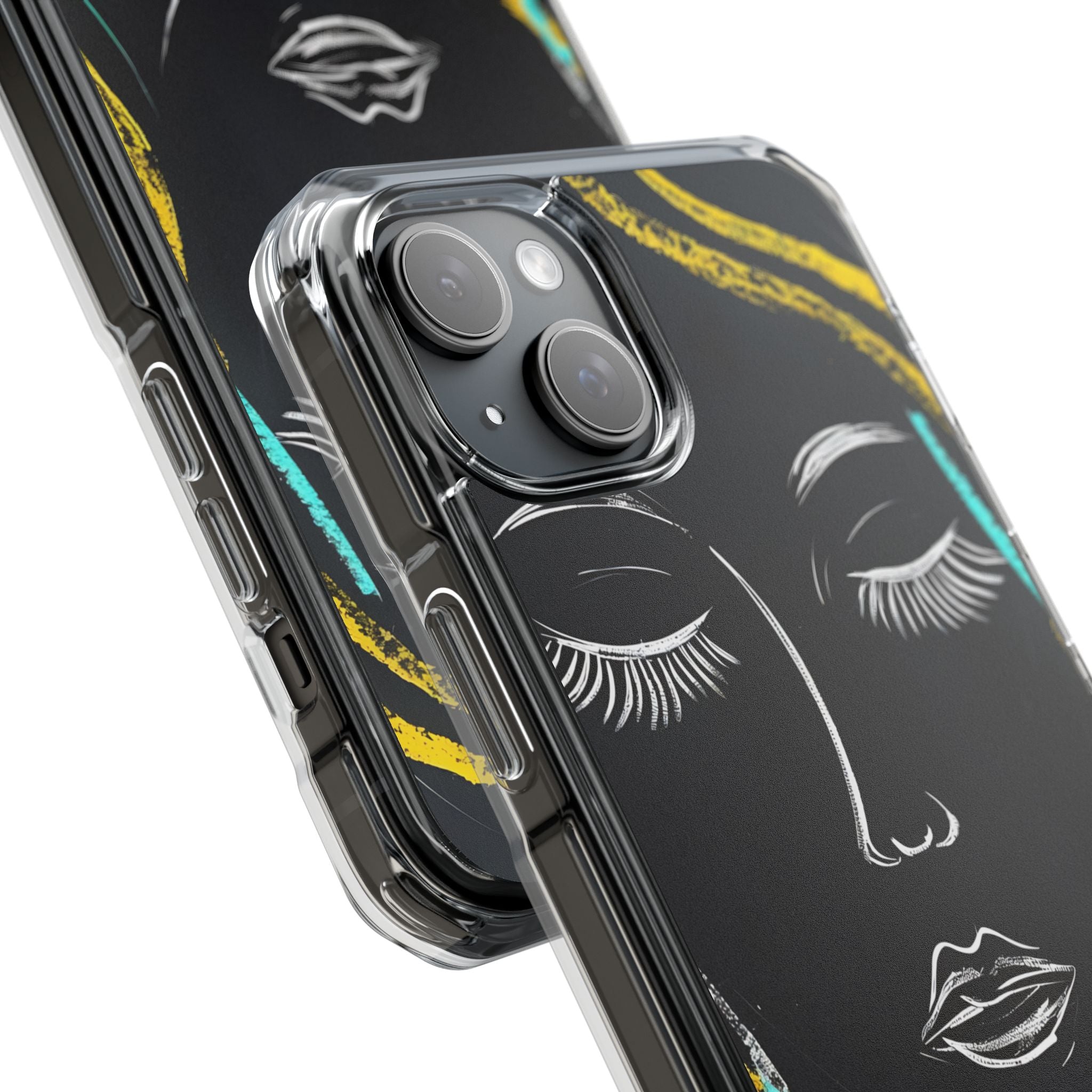 Vivid Minimalist Portrait iPhone Case - Impact