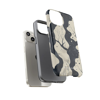 Organic Fluid Silhouettes with Cosmic Depth iPhone 14 - Tough Phone Case