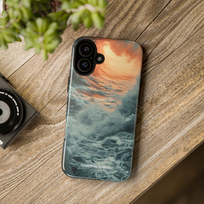 Fiery Wave Power - Tough iPhone 16 Phone Case