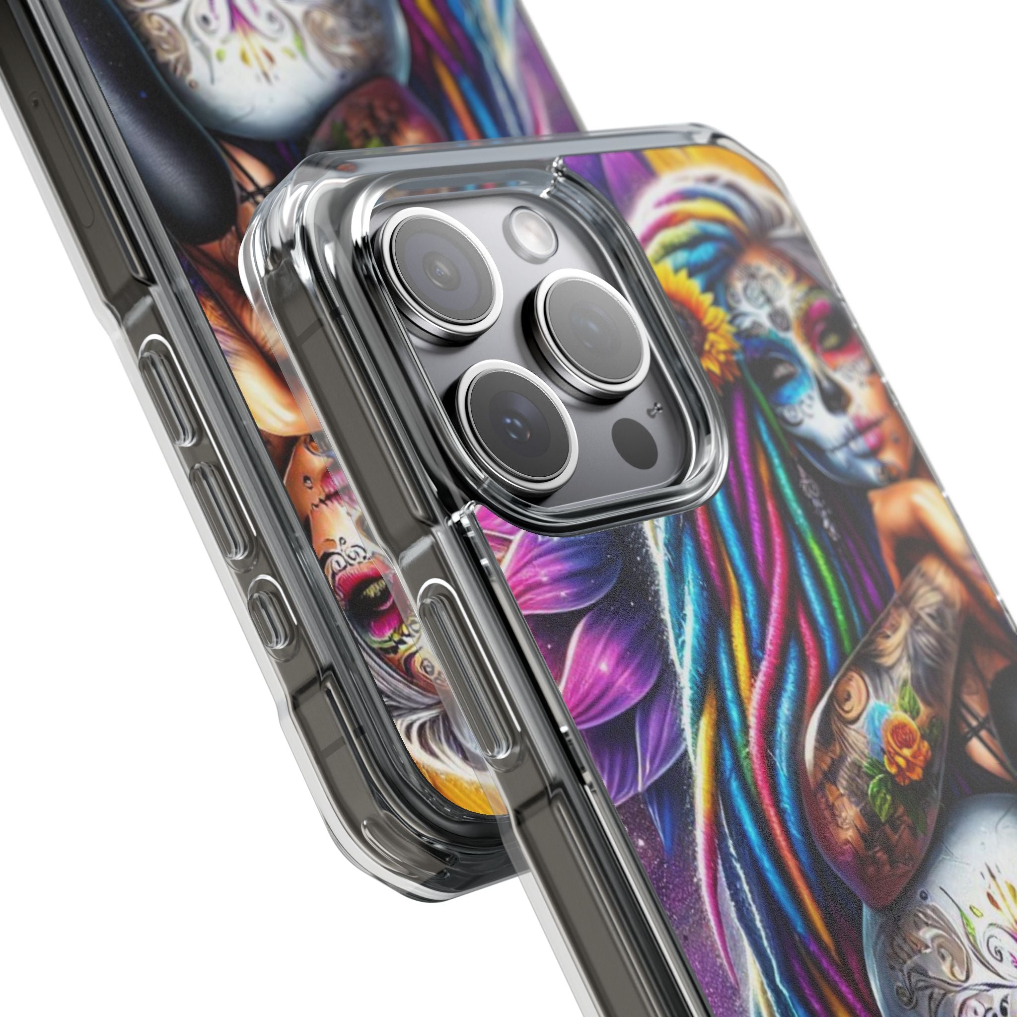 Sunflower Skull Glow iPhone 15 Pro Max Case - Impact