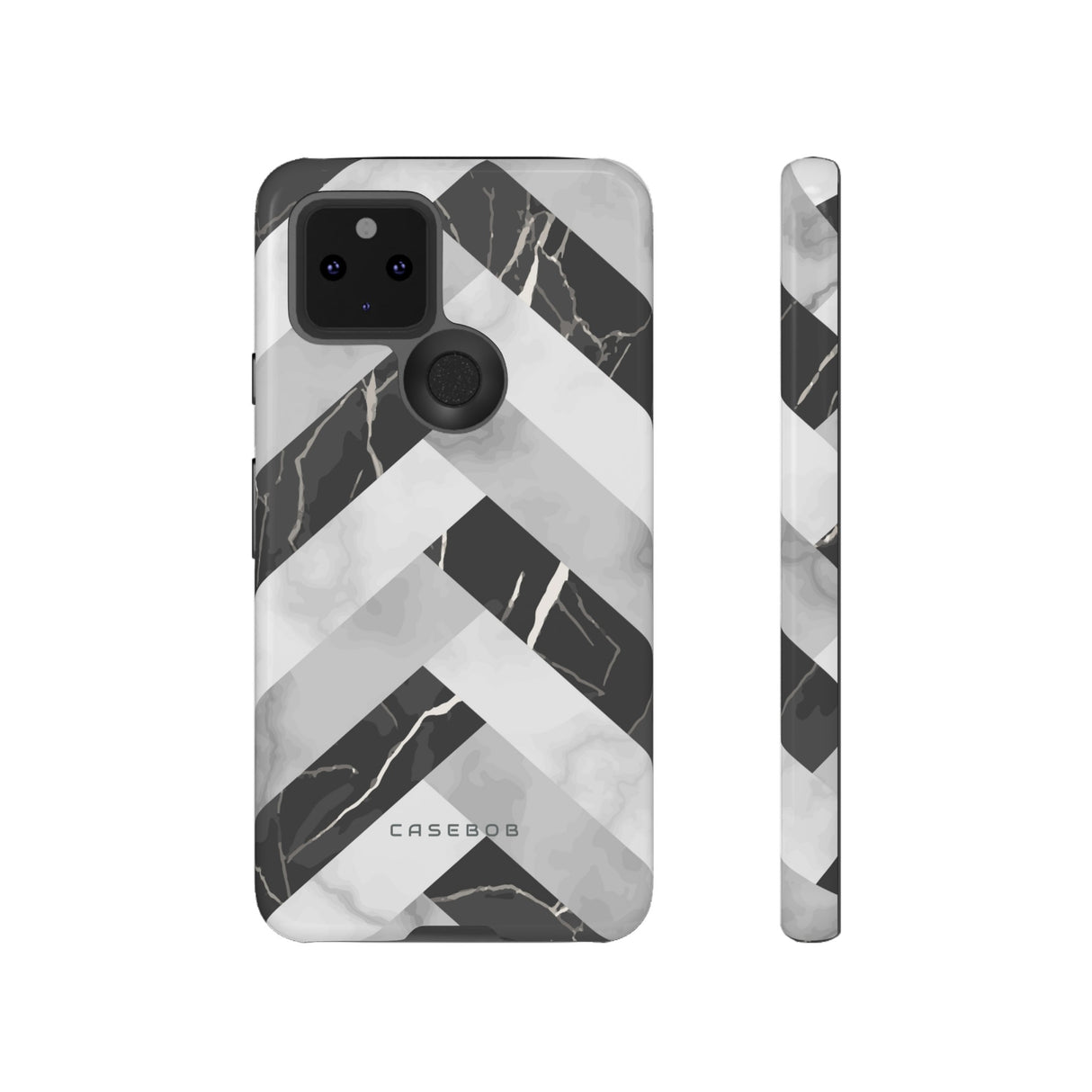 Grey Herringbone - Protective Phone Case