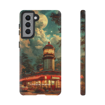 Vintage Moonlit Diner Fantasy  Samsung S21 - Tough Phone Case