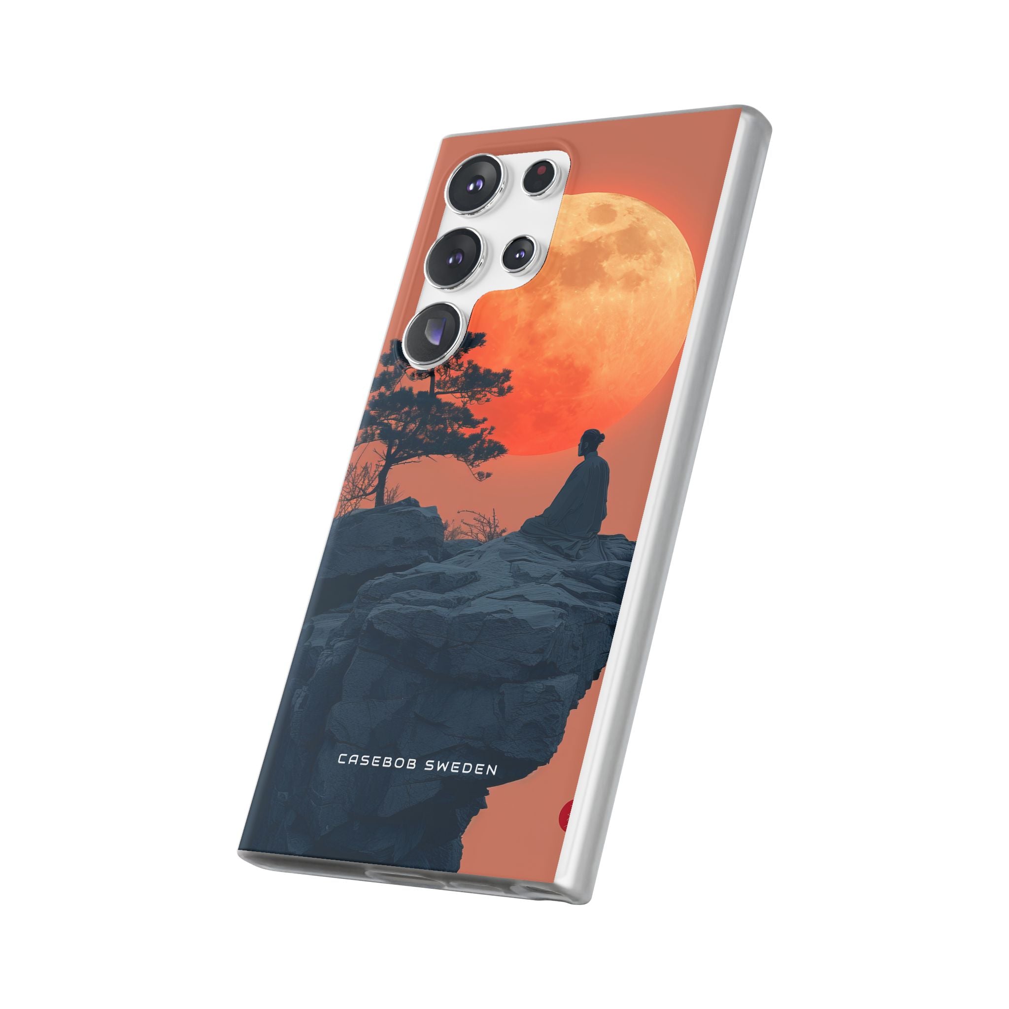 Zen Tranquility Under a Red Moon Samsung S23 - Flexi Phone Case