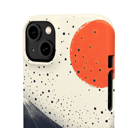 Red Sun Over Flowing Horizons iPhone 14 - Slim Phone Case