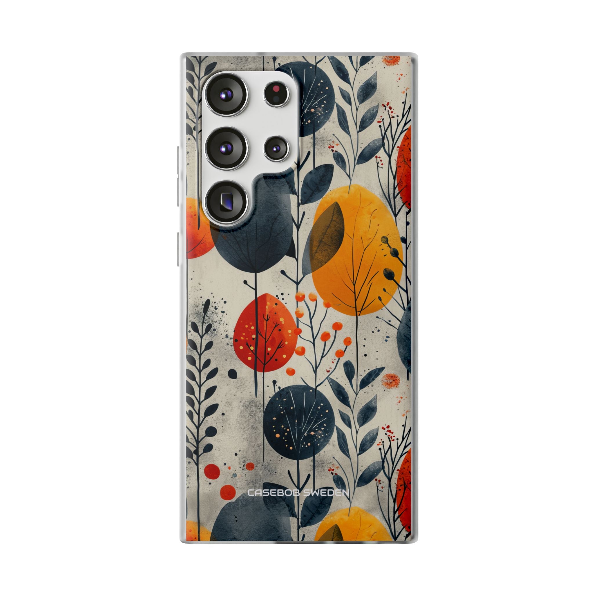 Modern Autumn Leaf Pattern - Flexi Samsung S23 Phone Case