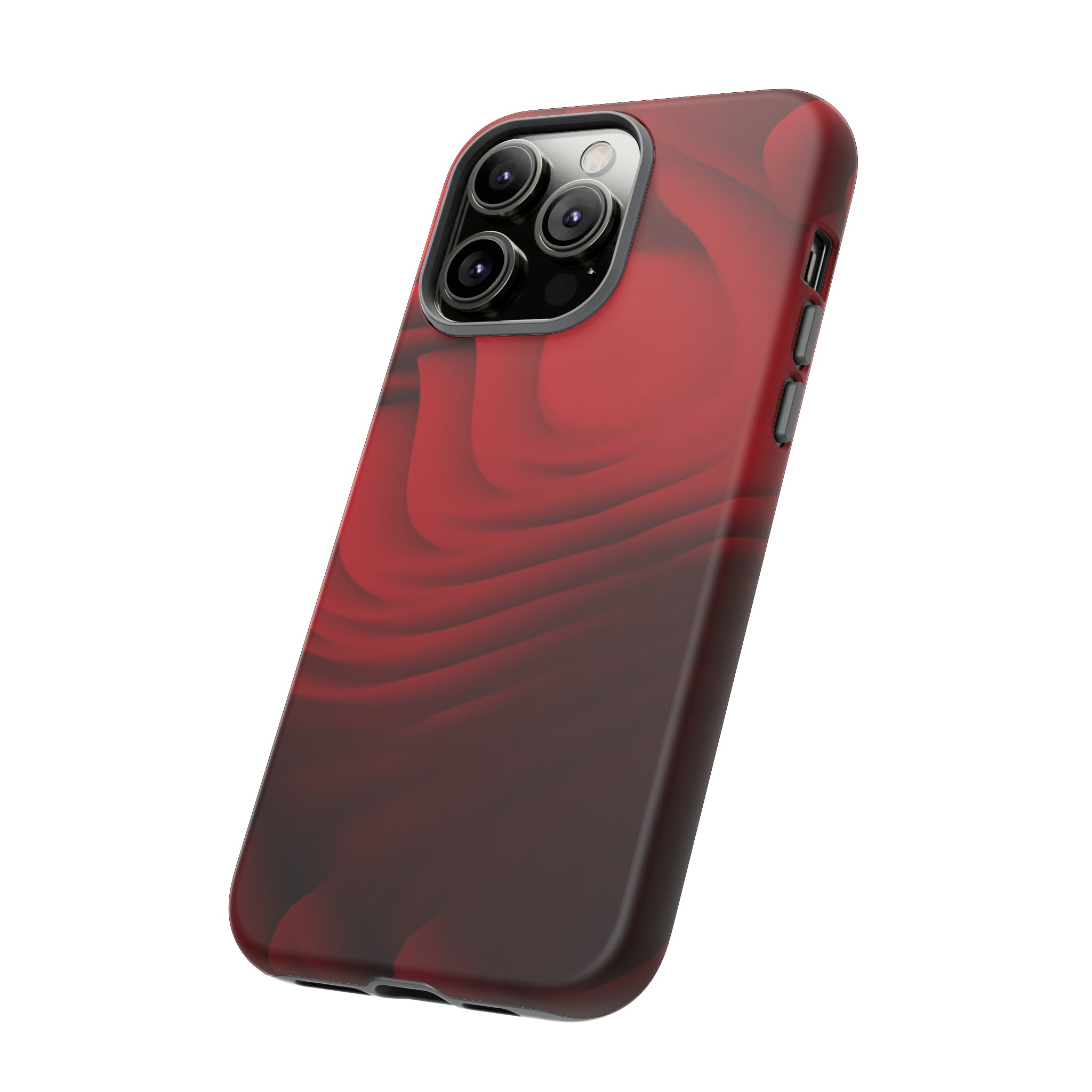 Red Center Waves - Protective Phone Case