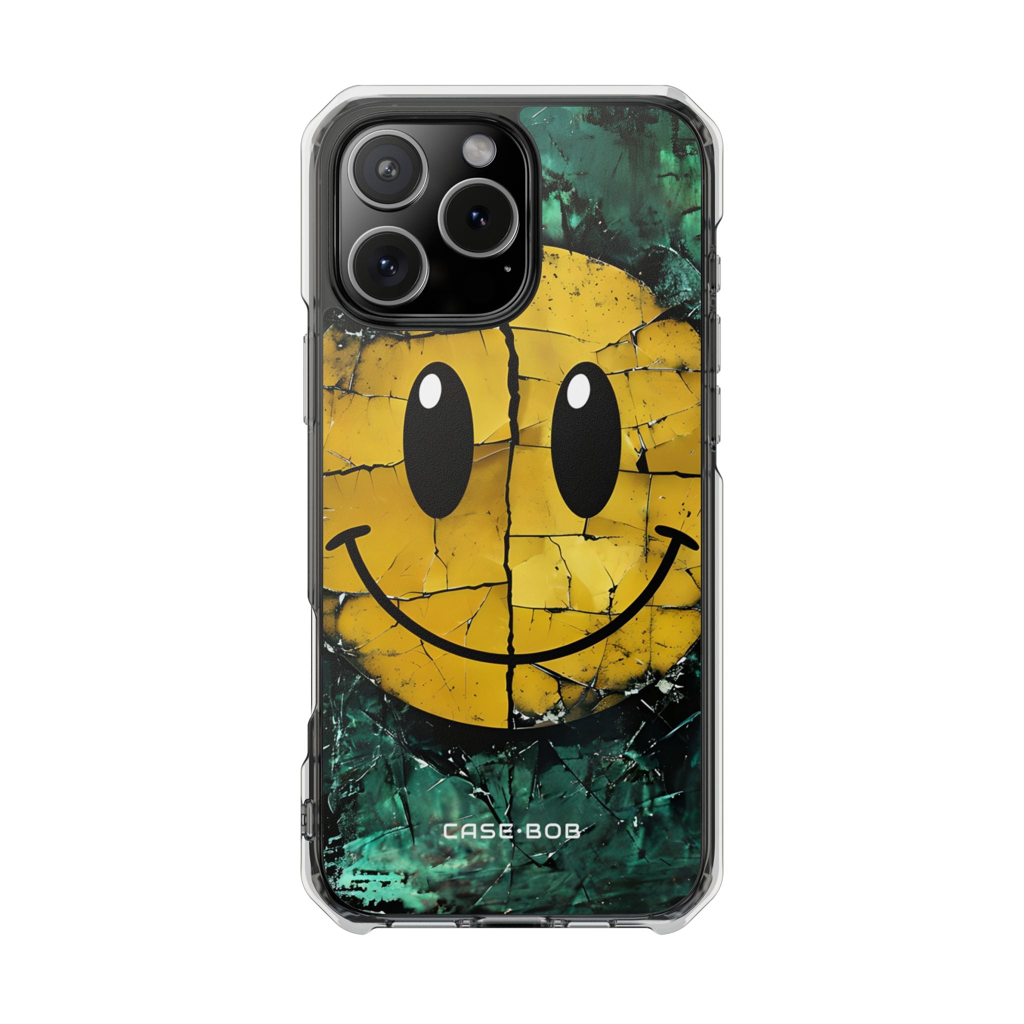 Cracked Smiley iPhone 16 Pro Max Case - Impact