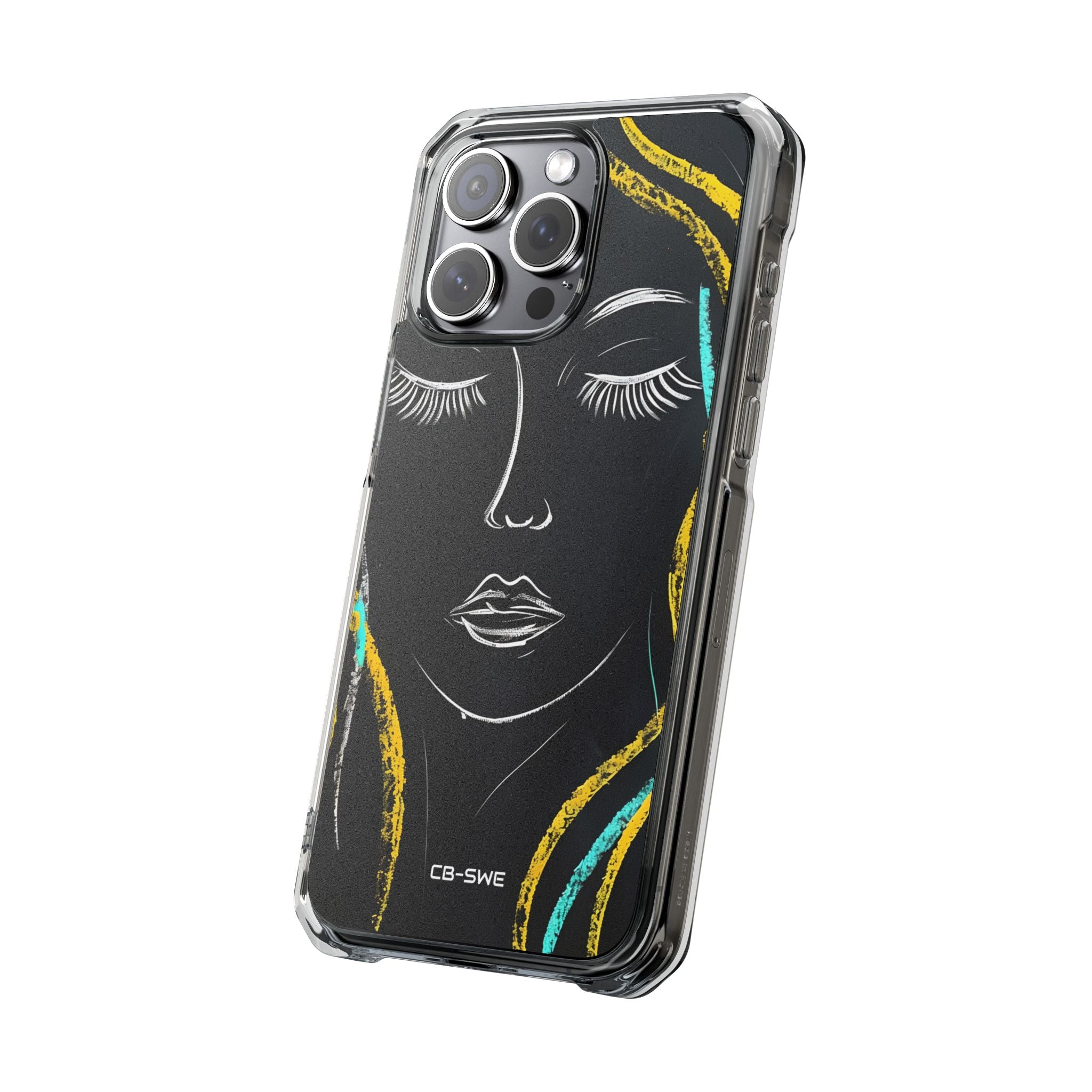 Vivid Minimalist Portrait iPhone Case - Impact