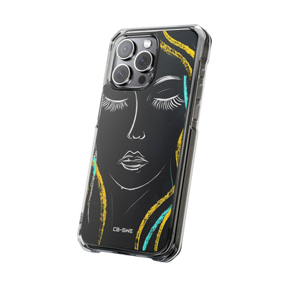 Vivid Minimalist Portrait iPhone Case - Impact