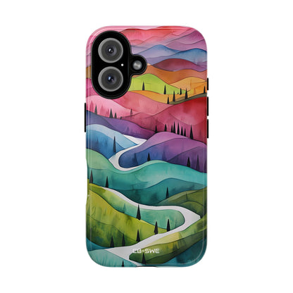 Whimsical Colorful Valleys - iPhone Case