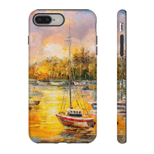 Oil Painting - Harbor View - Protective Phone Case