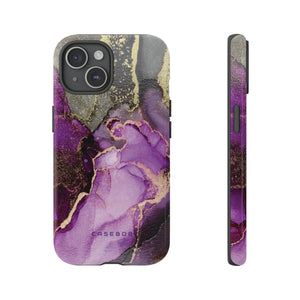 Purple Marble & Gold Phone - Protective Phone Case