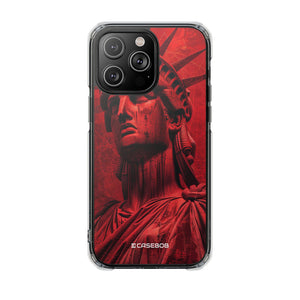 Red Liberty Revolution – Handyhülle für iPhone (Clear Impact – Magnetisch)