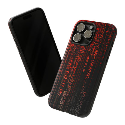 Digital Shield: Red Gradient - Protective Phone Case