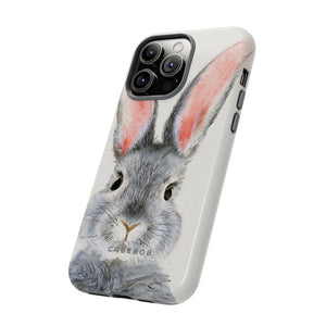 Watercolor of Fluffy Rabbit - Protective Phone Case