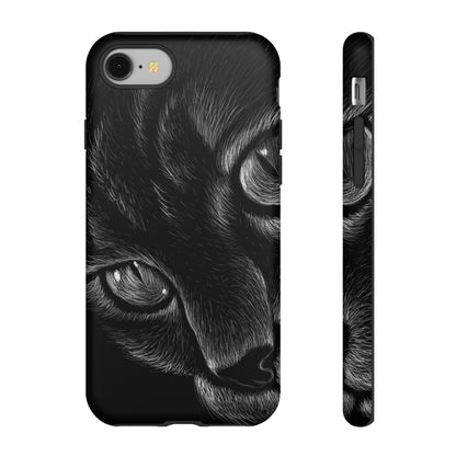 Pencil Drawing Cat - Protective Phone Case