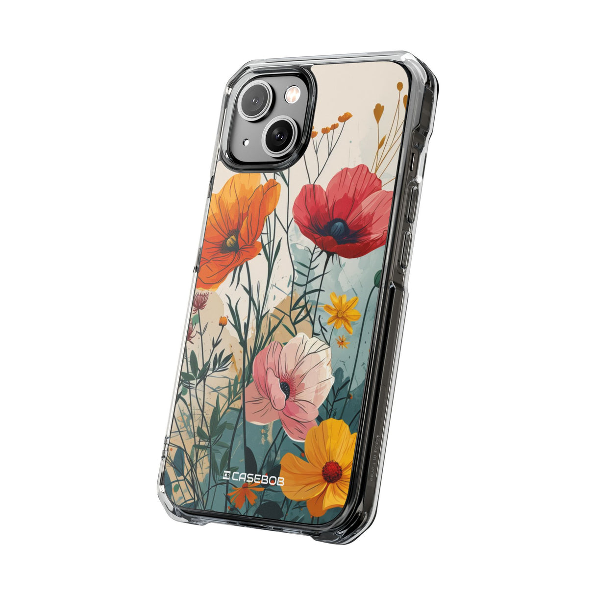 Blooming Whimsy – Handyhülle für iPhone (Clear Impact – Magnetisch) 