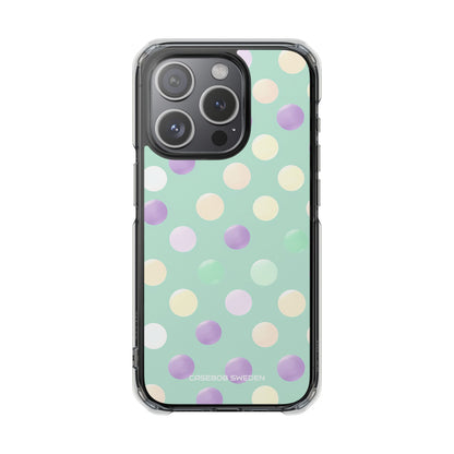 Pastel Polka Dots - Clear Impact iPhone 15 Phone Case