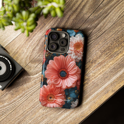 Surreal Floral Harmony iPhone 15 - Tough Phone Case