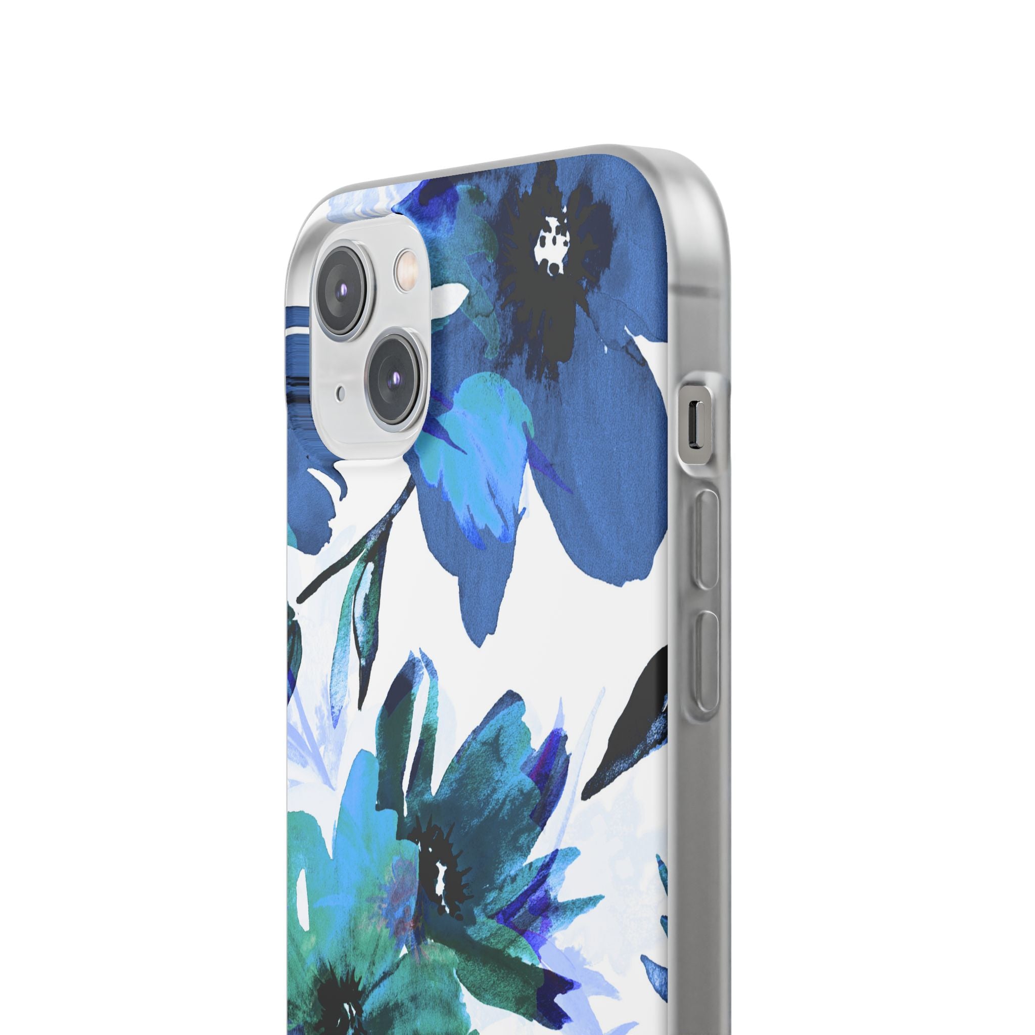 Blue Blossom Radiance iPhone 14 Plus Case - Soft