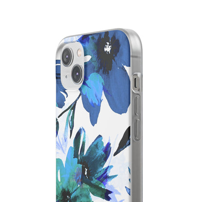 Blue Blossom Radiance iPhone 14 Plus Case - Soft