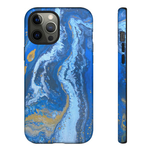 Acrylic Blue Gold - Protective Phone Case