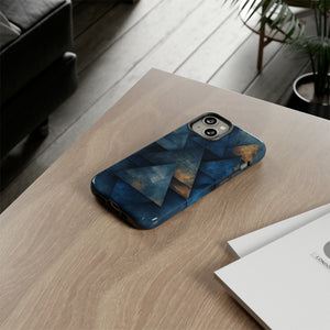 Blue Geometric Harmony - Protective Phone Case