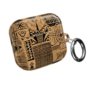 Celestial Faces Brown - AirPods Case