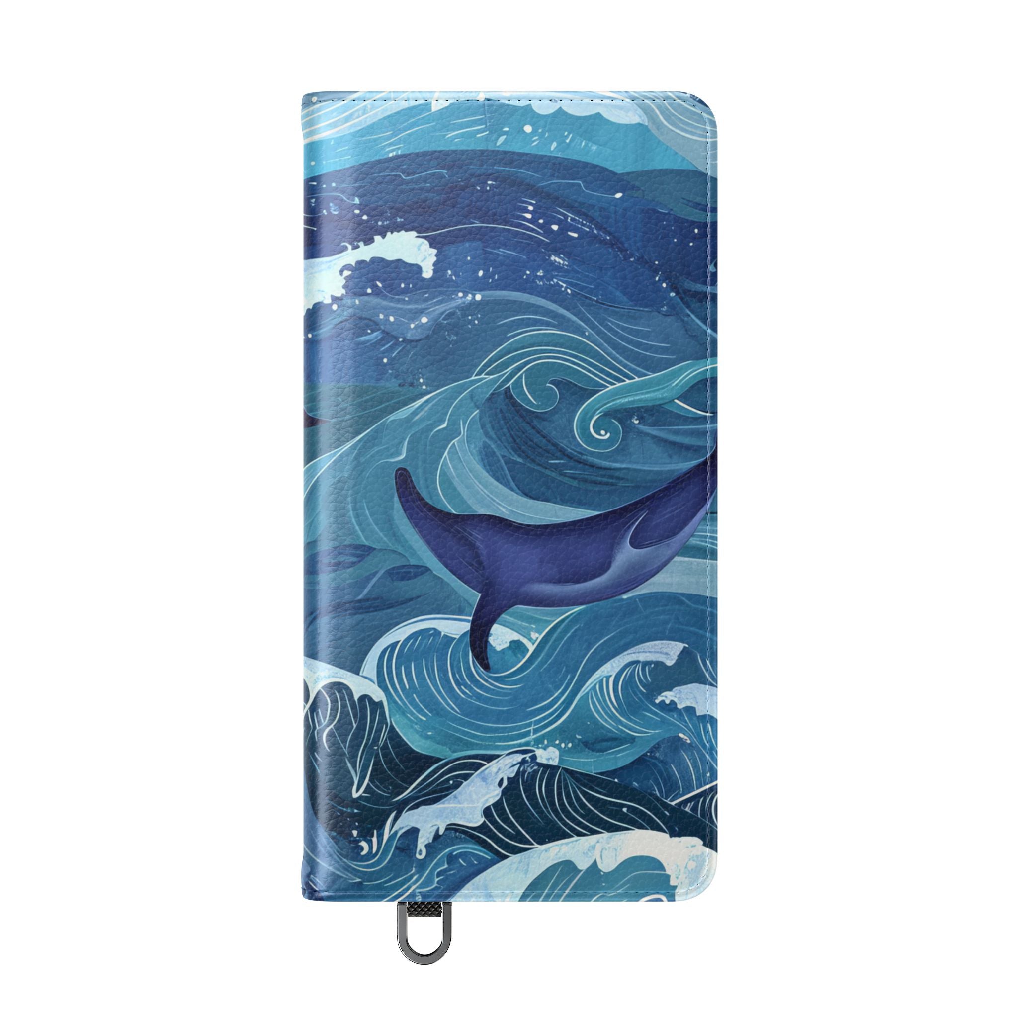 Dolphin Wave Dance - Samsung S25 Ultra Case - Lompakko