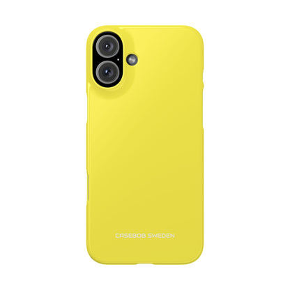 Lemon Yellow - Slim iPhone 16 Phone Case