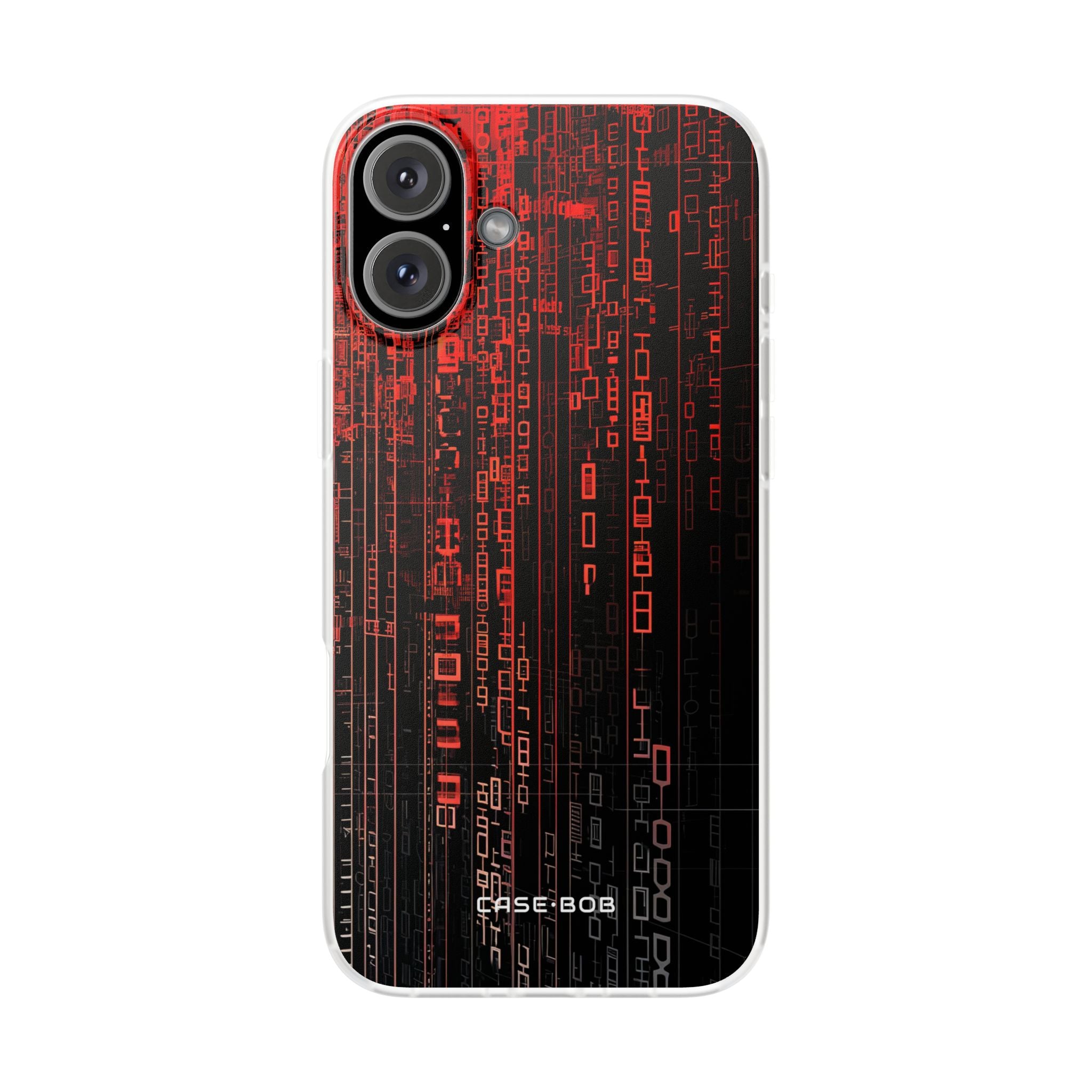 Crimson Glyphs iPhone 16 Plus Case - Soft