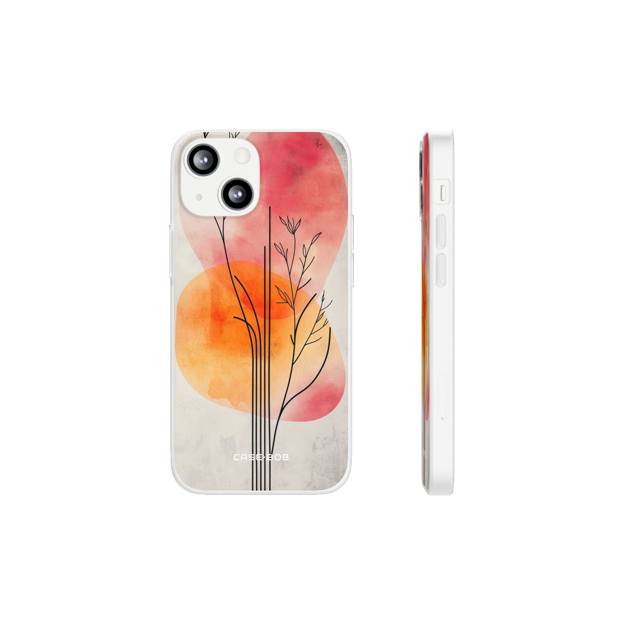 Curved Stem Sunset iPhone 13 mini Case - Soft