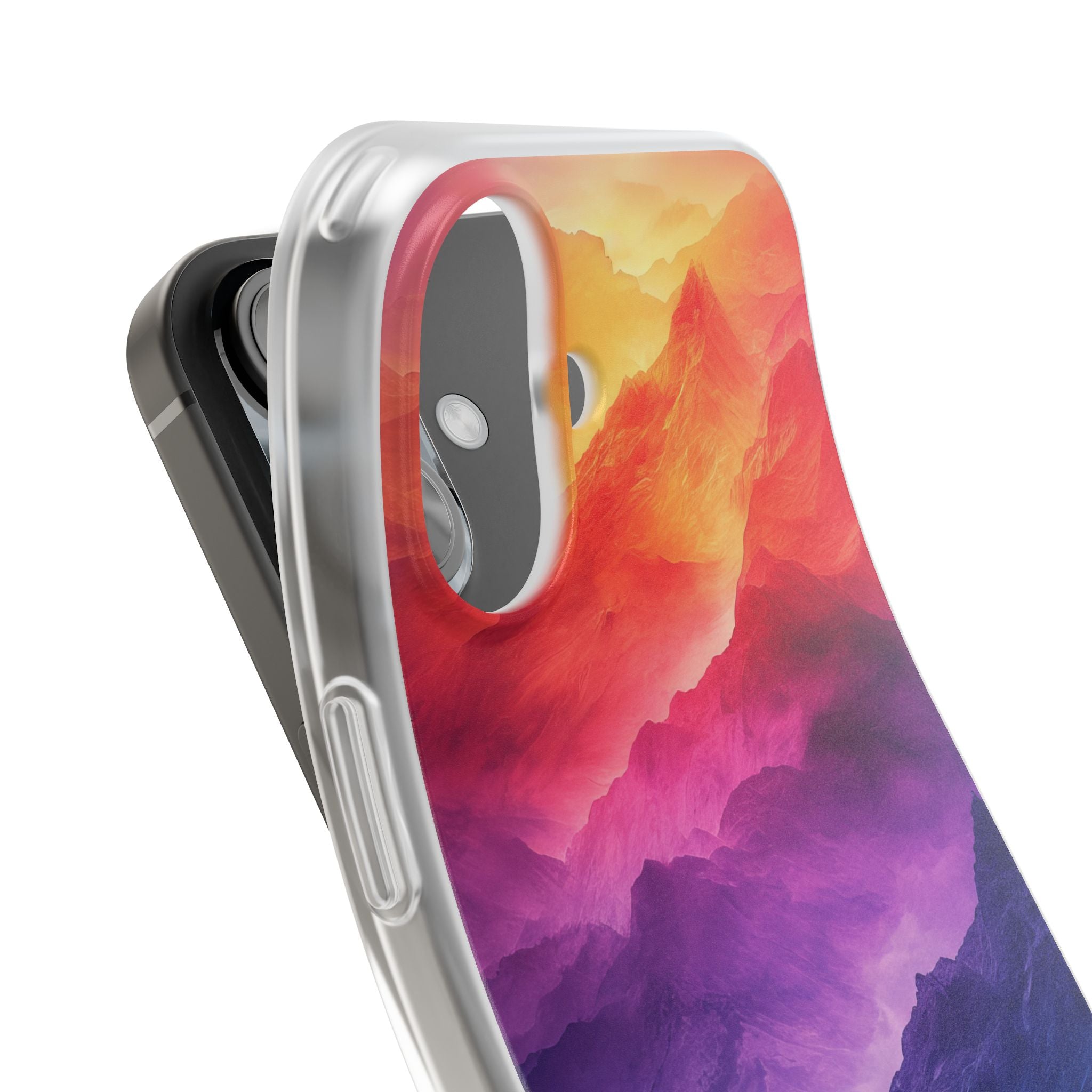 Purple Orange Mountains - Flexi iPhone 16 Phone Case