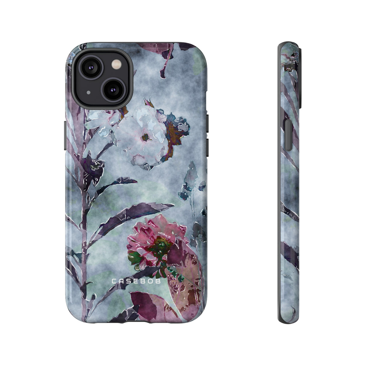 Monochrome Roses, Peonies & Asters - Protective Phone Case