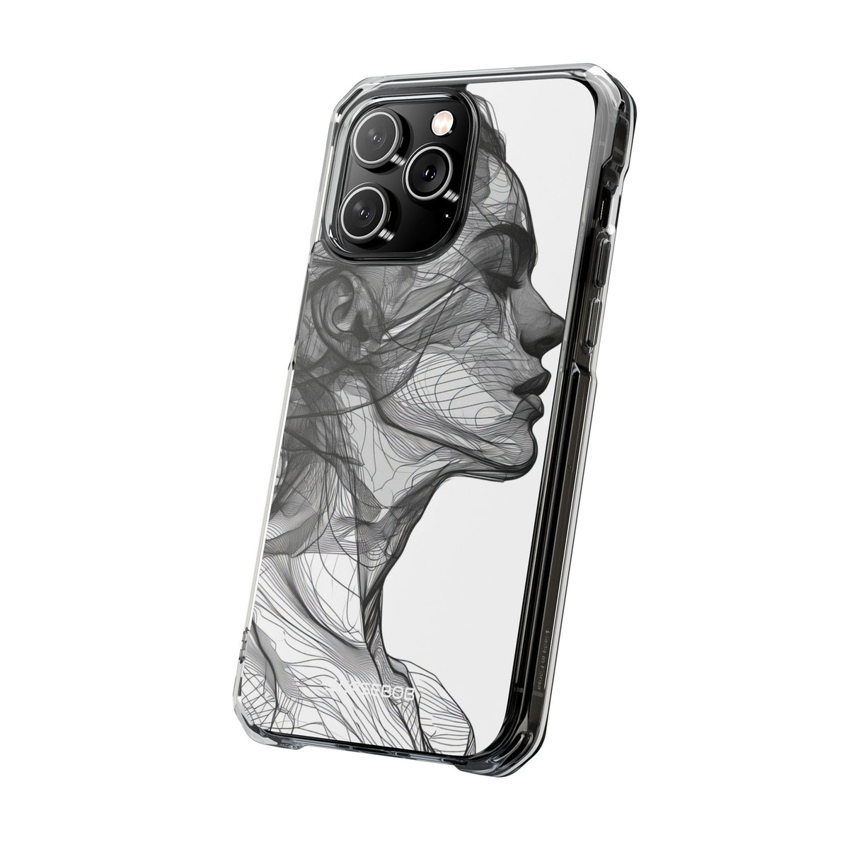 Ethereal Lines - Phone Case for iPhone (Clear Impact - Magnetic)