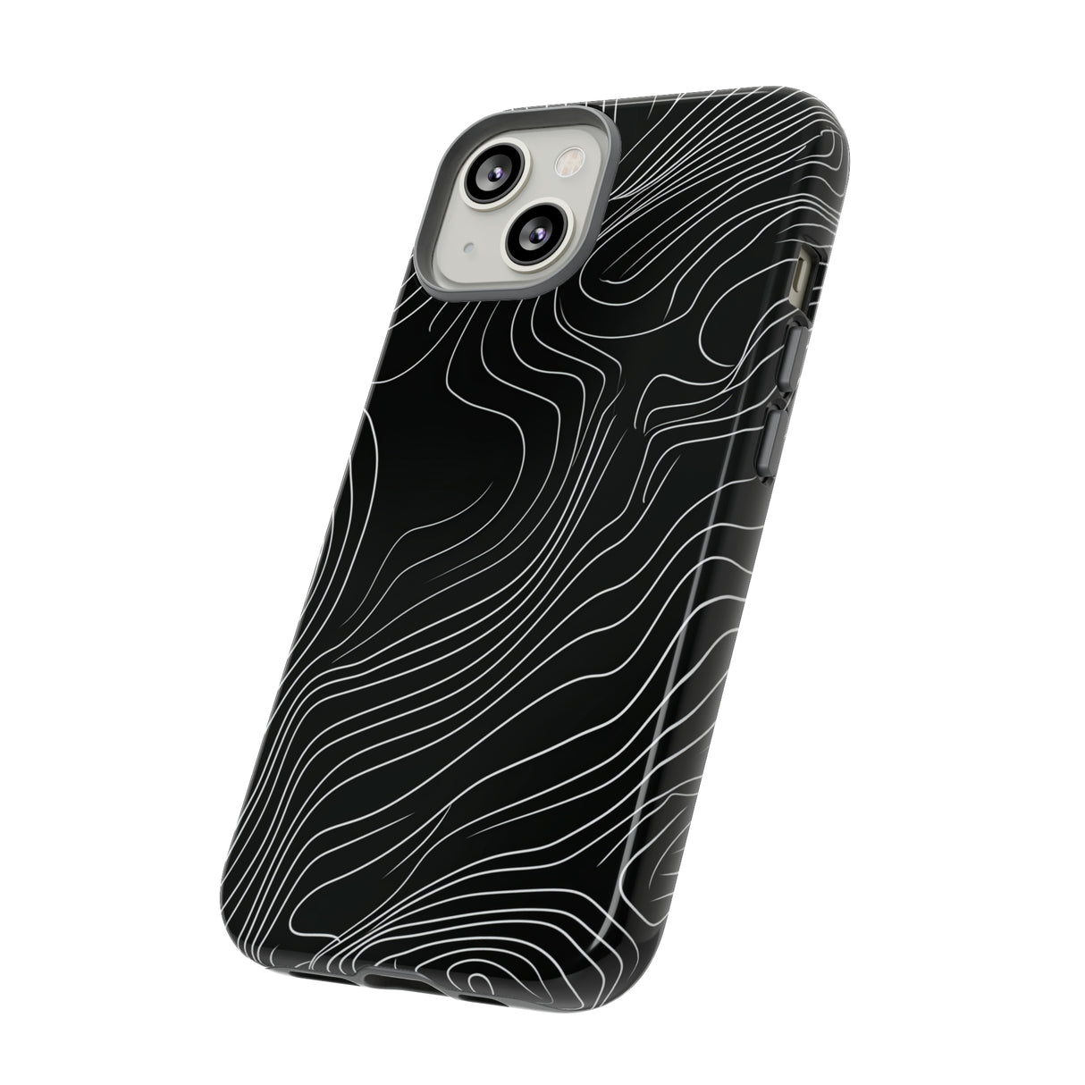 Mancho Grey Lines Abstract Case - Protective Phone Case